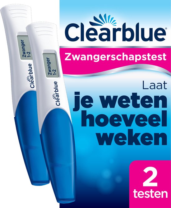 Clearblue zwangerschapstest digitaal met wekenindicator - 2 digitale zelftesten 