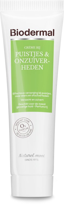 Biodermal Crème bij puistjes en onzuiverheden