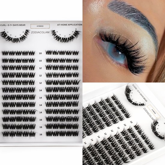 DIY Lashes - Hybrid Wimper Extensions - Mix 10-12-14-16mm - Cluster Lashes 