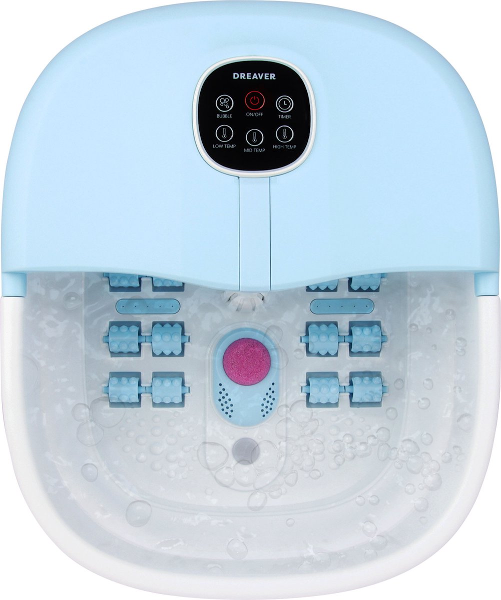 Dreaver MZD-02 Voetenbad - Massage Rollers - Opvouwbaar - 12L - Verwarming Tot 45°C - Inclusief Badzout Dreaver MZD-02 Voetenbad - Massage Rollers - Opvouwbaar - 12L - Verwarming Tot 45°C - Inclusief Badzout