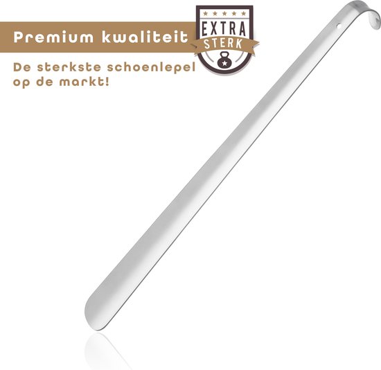Baulk schoenlepel lang 58 cm RVS extra sterk