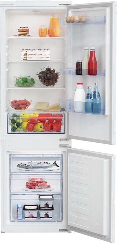 Beko BCSA285K4SN inbouw koel-vriescombinatie 178 cm 271 liter