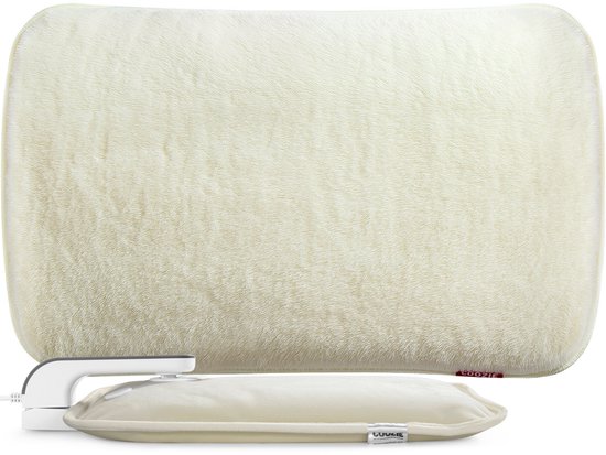 Coozie Elektrische Kruik 1L Thermosoft pluche hoes beige compact warmtekruik