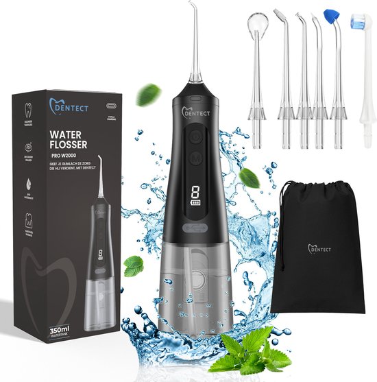 Dentect waterflosser monddouche met 6 opzetstukken