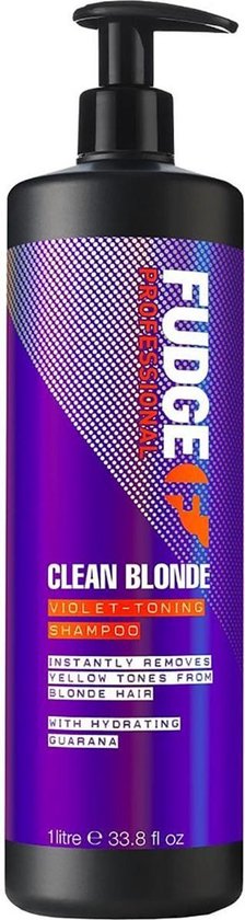 Fudge Clean Blonde zilvershampoo 1000 ml met pomp