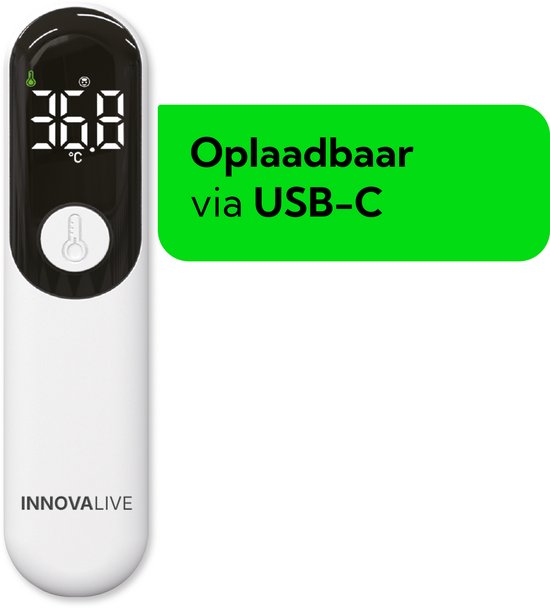 InnovaLive oplaadbare koortsthermometer met USB-C