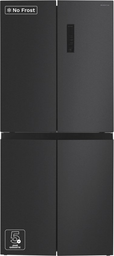 Inventum SKV4180B amerikaanse koelkast 4 deuren 466 liter zwart