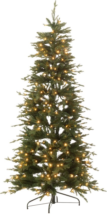 J-Line Kerstboom 300LED Pampa kunststof groen medium budget kerstboom LED verlicht
