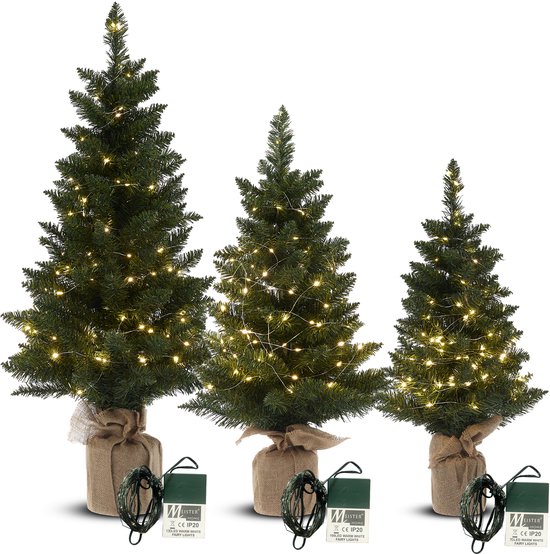 Kunstkerstboom 3-delig opvouwbaar compact opbergen feestdagen