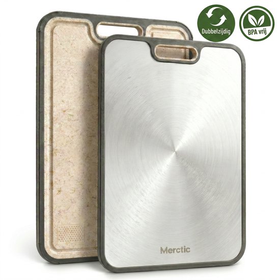 Merctic titanium snijplank microplastic-vrij antibacterieel 39x28cm