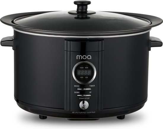 MOA digitale slowcooker met timer 6,5 liter