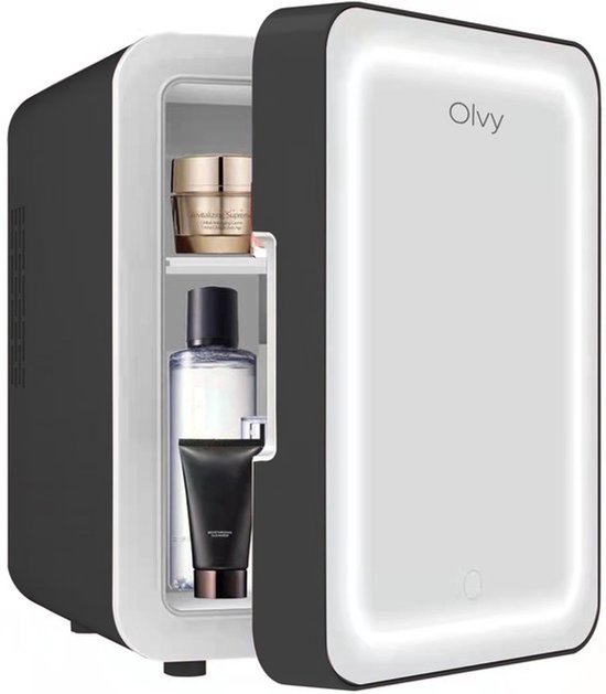 Olvy Skincare Fridge mini koelkast 4 liter met spiegel en verlichting