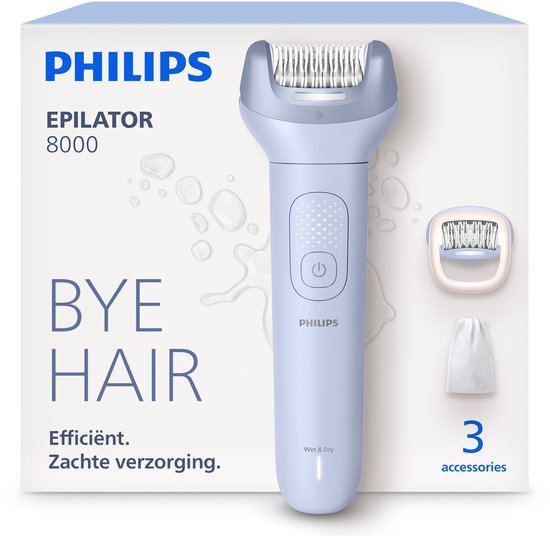 Philips Epilator Series 8000 draadloos nat en droog BRE708