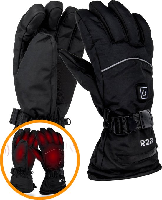 R2B Verwarmde Handschoenen Maat M zwart elektrisch touchscreen winter