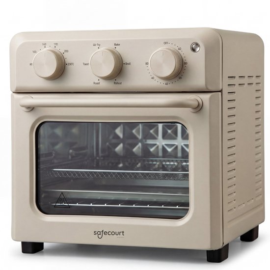 Safecourt 6-in-1 airfryer oven PFAS-vrij beige