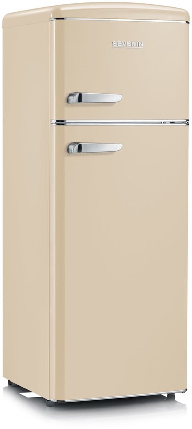 Severin RKG 8933 retro koelvriescombinatie crème vrijstaand