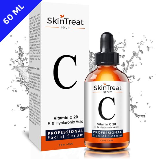 SkinTreat Vitamine C Serum 60ml met vitamine E en hyaluronzuur grote fles